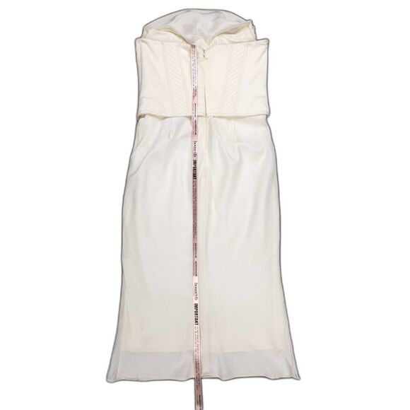 NWT House of CB Sienna Ivory Satin Strapless Corset Midi Dress Romantic Angelic - Picture 5 of 8